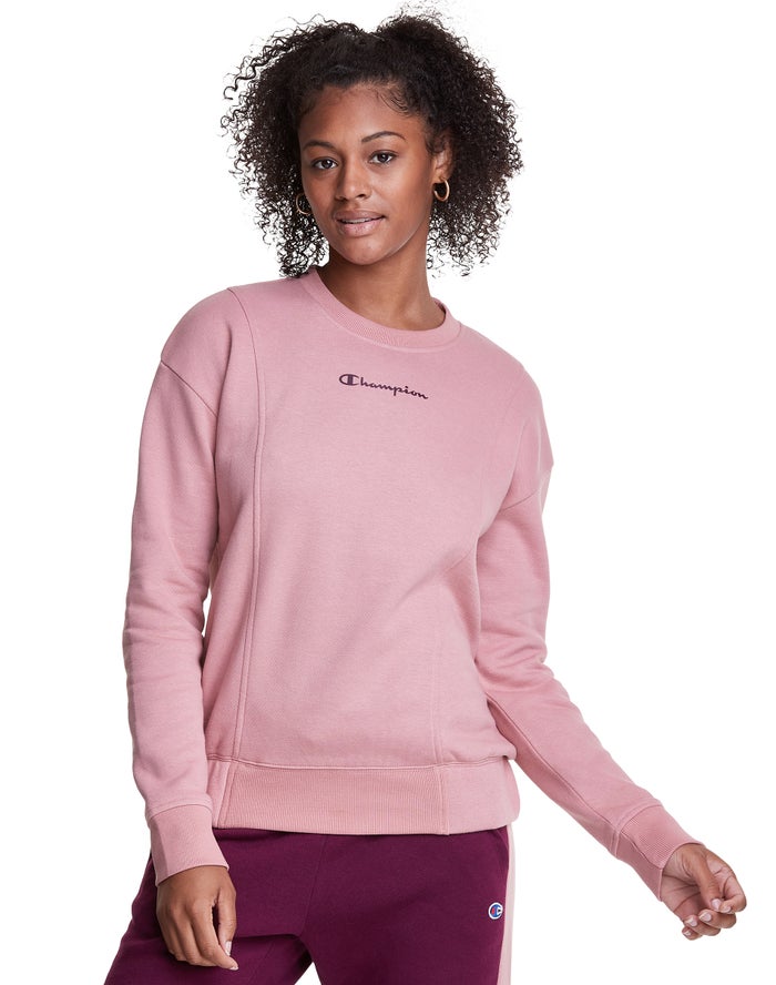 Champion Fleece Crew Kadın Sweatshirt Pembe ( UNGILD298 )